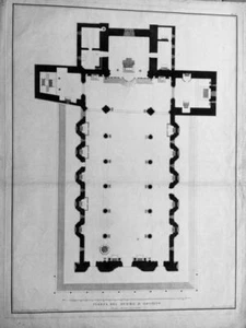 ORVIETO,UMBRIA acquaforte originale XIXsecolo PIANTA DEL DUOMO. - Imagen 1 de 6