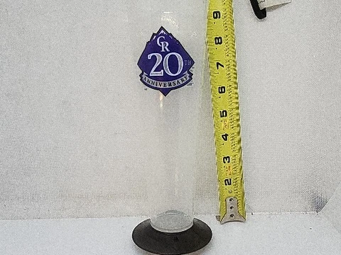 Vintage Colorado Rockies 20th Anniversary Plastic Pint Glass 9" Cover