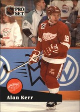 1991-92 (RED WINGS) Pro Set French #376 Alan Kerr