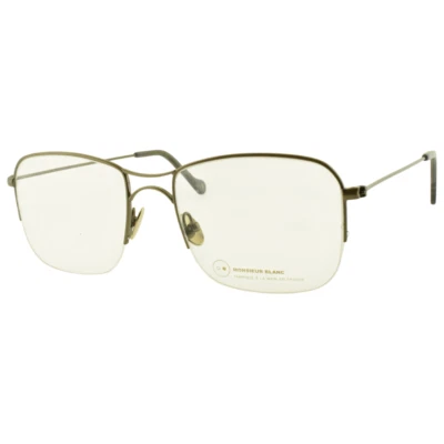 全新!! MONSIEUR BLANC NIELS C480 54-21-145 青铜方形半无框男式框架 — 第 1/4 张图片