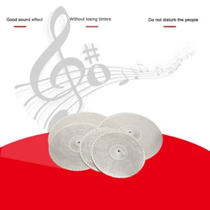 Low Volume Cymbal Pack Quiet Mute Cymbal Set 14'Hihats+16"Crash+18'Crash+20"Ride - Picture 1 of 12
