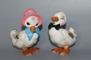 Vintage Pair of Josef Originals Mr and Mrs Duck Figurines Japan - Picture 1 of 8