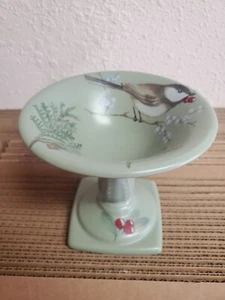 PFALTZGRAFF PORTFOLIO WINTERWOOD  GREEN BIRD HOLLY PREOWNED Bird bath - Picture 1 of 4
