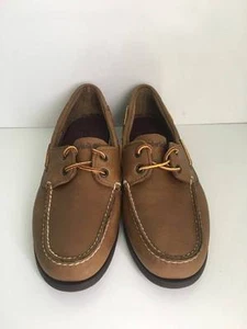 NIB Timberland Men's 2-Eye Leather Brown Boat Shoes Sz 9.5M - Picture 1 of 4