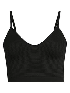No Boundaries Women's 2-Way Textured Brami, zzsize M Black --X2-- - Picture 1 of 3