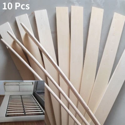 US STOCK 10Pcs Wood Strips Sofa Bed Slats Bent Replacement Furniture Accessories - Image 1 of 4