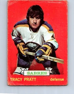 VINTAGE HOCKEY CARD 1973 TOPPS BUFFALO SABRES TRACY PRATT NO879 - Picture 1 of 2