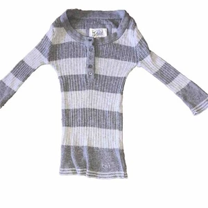 Justice Sweater Henley Style Cotton Striped Size 6 Absolutely Adorable - Picture 1 of 7