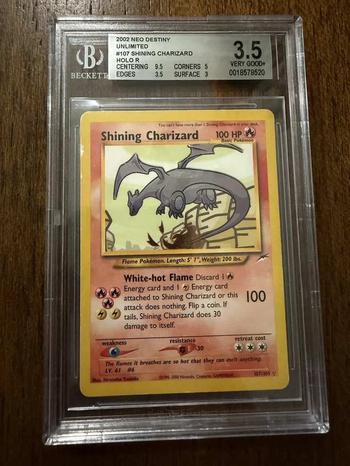 2002 POKEMON NEO DESTINY #107 SHINING CHARIZARD BGS 3.5 - Image 1 of 2