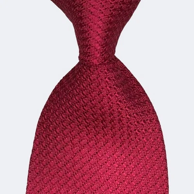 ERMENEGILDO ZEGNA ГАЛСТУК ШЕЛКОВЫЙ ГАЛСТУК КЛЕТКУ ДИЗАЙН КРАСНЫЙ ЦВЕТ СДЕЛАНО В ИТАЛИИ - Изображение 1 из 4