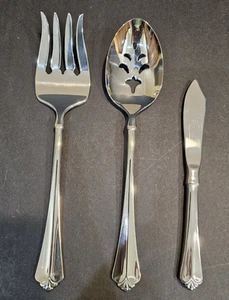 Oneida JUILLIARD 3 Piece SERVING SET Heirloom Stainless 18/10 - Picture 1 of 9
