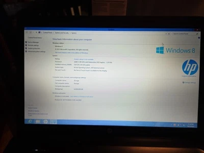Hp 2000 Laptop AMD E-300 APU Radeon HD Graphics 1.30GHz 4GB 64 Bit Windows 8  - Image 1 of 4