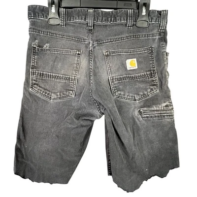 Carhartt Relaxed Denim Shorts 32 Carpenter Distressed Thrashed Skater Grunge - Image 1 of 4