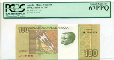 Angola 2012 100 Kwanzas Bank Note Superb Gem New 67 PPQ PCGS Currency - Image 1 of 4