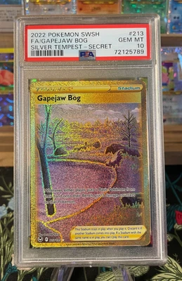 🔥 PSA 10 213/195 Gapejaw Bog Silver Tempest Sword Shield Pokemon Card TCG 🔥 Foto 1 de 2