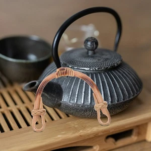 Rattan Tea Pot Handle U-Shape Pot Grip Replacement for Ceramic Kettle Removable - Picture 1 of 12