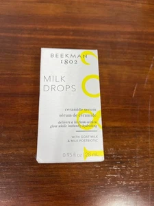 Suero de ceramida probiótica Beekman 1802 Milk Drops - 0,5 oz. - Nuevo - Imagen 1 de 3