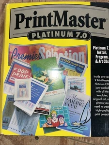 PrintMaster Premier 7.0  Windows Graphics Desktop Publishing Software Computer - Picture 1 of 6