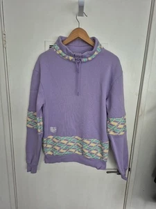 Harper And Lewis Lilac  Jumper Sweatshirt Size Small Beautiful pattern  - Picture 1 of 7