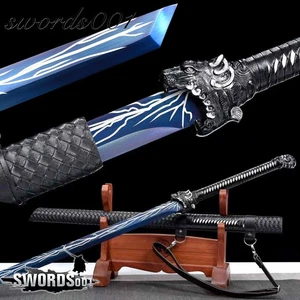 Espada Dao lista para la batalla Katana afilada manganeso acero hoja relámpago - Imagen 1 de 11