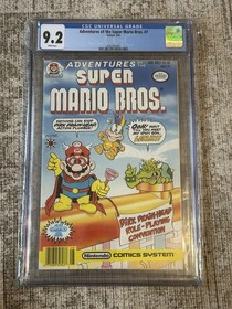 Nintendo Adventures of Super Mario Bros 7 CGC 9.2 NES POP 2 RARE Valiant 1991