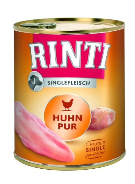 Rinti Singlefleisch Hundenassfutter Adult 800 g Huhn Pur  Hundefutter - Bild 1 von 1