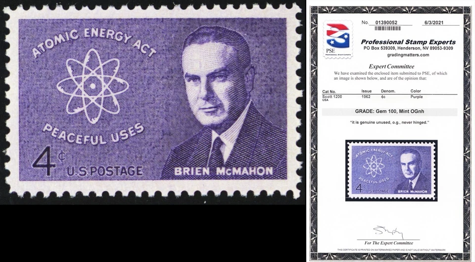 1200, Mint Superb NH 4¢ - With Graded GEM 100 PSE Certificate - Stuart Katz - Image 1 of 1