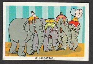 Fher 1970s Spain Spanish Walt Disney Trade Card #79 Circus Elephants from Dumbo - Picture 1 of 1