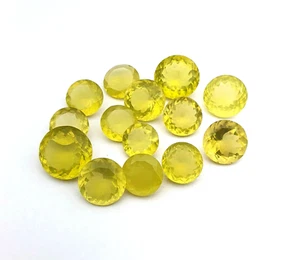 Lote de 4 piedras preciosas sueltas de cuarzo limón natural corte redondo 19-21 mm 105 quilates - Imagen 1 de 4