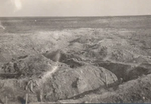 RPPC WWI German Army Trench Battlefield Echt Foto Postkarte - Bild 1 von 3