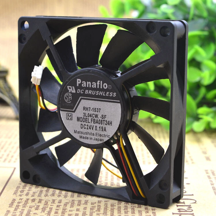 Panaflo FBA08T24H DC24V 0.19A 80*80*15MM 8CM 3Pin Cooling Fan free shipping - Image 1 of 1