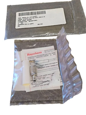 Tyco Raychem D621 RF Coaxial Coupling Connector Cable DK621-0011-S Aircraft - Image 1 of 4