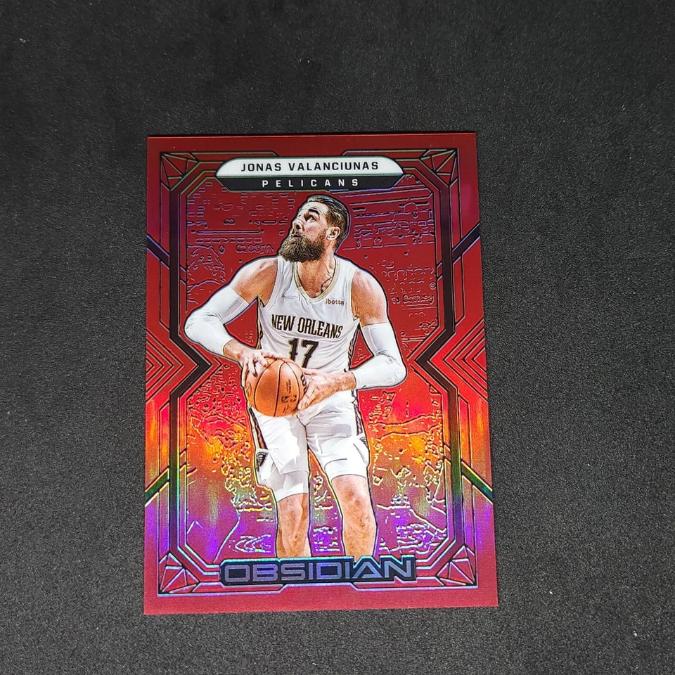 2021-22 Panini Obsidian Tmall Jonas Valanciunas Red Flood Asia #33 Pelicans Griz - Image 1 of 2