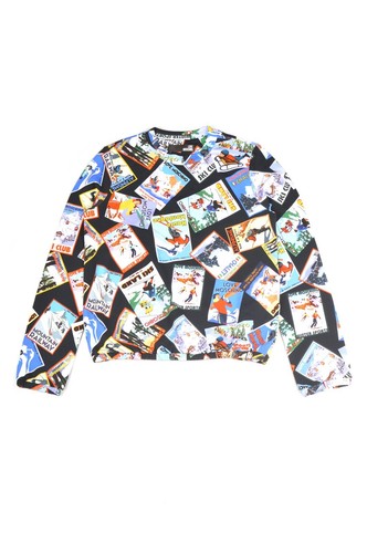 Felpa pullover stampa sci Love Moschino taglia D 36 USA 4