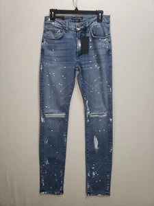 MONFRERE Jeans Herren 30 x 34 Paint Splatter Distressed Artsy Greyson NEU - Bild 1 von 5