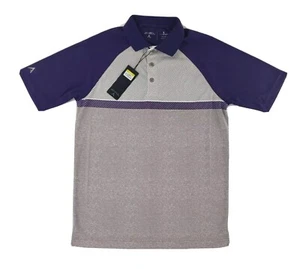 Polo de golf antiguo para hombre S gris púrpura manga corta elástico - Imagen 1 de 6