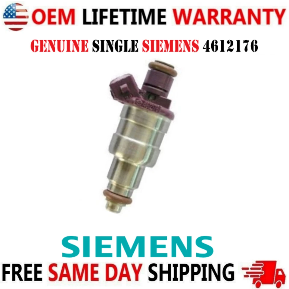 Genuine SIEMENS Single Fuel Injector for 1992-1993 Dodge Caravan 3.3L V6 - Image 1 of 1