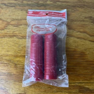 HUNT WILDE RED BICYCLE GRIPS 7/8" ID. 3-3/4" LONG FITS SCHWINN HUFFY OTHERS NOS - Picture 1 of 9
