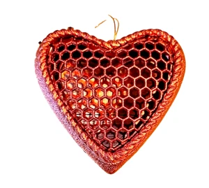 Pink Fillable Heart Ornament See-through Opens to Fill - Picture 1 of 10