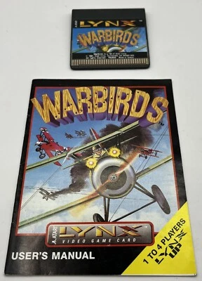 Warbirds atari Lynx, 1991 cart And Manual Cleaned Authentic See Working - Image 1 of 4