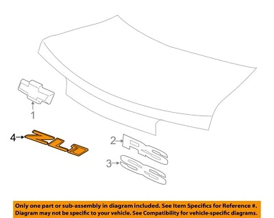 Placa de identificación de maletero Chevrolet GM OEM 12-15 Camaro 22830719 Foto 1 de 2