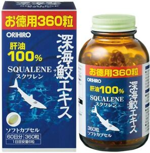 Japan Supplement ORIHIRO Deep Sea Shark SQUALENE 360 capsules 60days