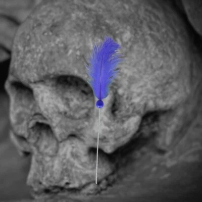 **VOODOO NADEL FÜR PUPPENRITUALE - BLAU MIT FEDER** - Bild 1 von 4