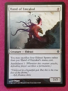 Magic The Gathering RISE OF THE ELDRAZI HAND OF EMRAKUL card MTG - Picture 1 of 2