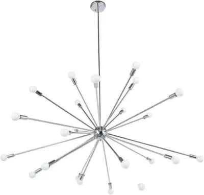 Lámpara de techo Mid-Century moderna de cromo pulido Sputnik de 24 brazos Foto 1 de 4