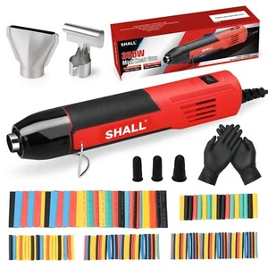 SHALL Mini Heißluftpistole Handheld Heißluftfön mit Heissluftföhn Zubehör-350W - Bild 1 von 16