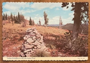Indian Post Office on Old Lolo Trail Montana MT, Vintage Chrome Postcard - Picture 1 of 2