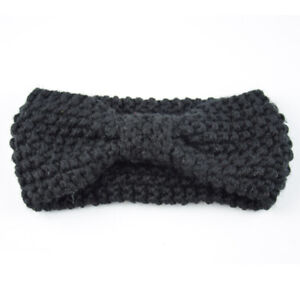 1Pc Baby Girls Knit Crochet Bow Headband Fashion Hairband Winter Warm Headwear