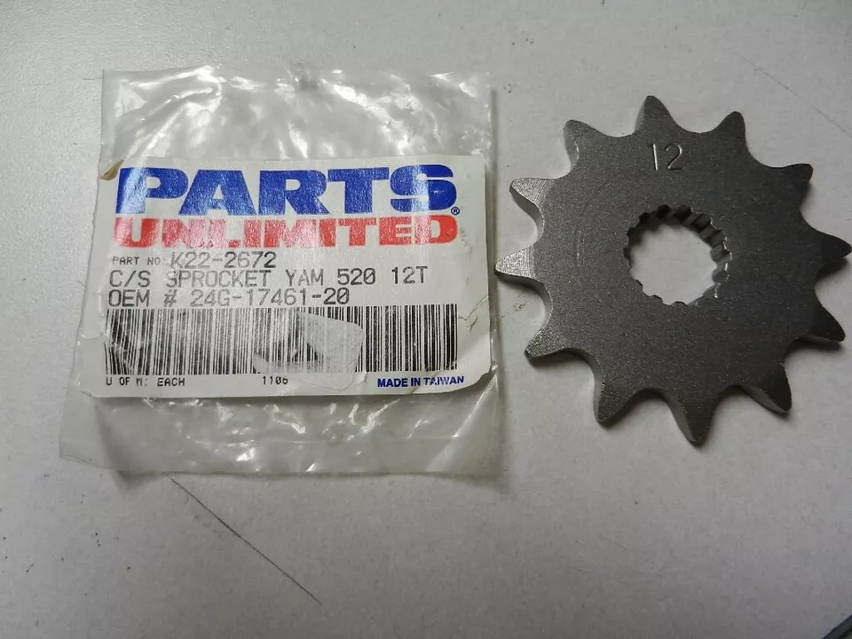 NOS Parts Unlimited Sprocket 12T Fits: Yamaha 1987 YZ125 91-92 WR200 K22-2672 - Image 1 of 4