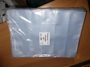 10 x 5 POCKET POLYPROTEC PLASTIC TYPHOO TEA CARD ALBUM SLEEVES FOR 2 RING ALBUMS - Picture 1 of 2